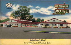 Woodland Motel California Postcard Postcard Postcard