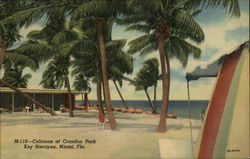 Cabanas at Crandon Park, Key Biscayne Miami, FL Postcard Postcard Postcard