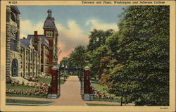 Entrance and Plaza, Washington and Jefferson College Pennsylvania Postcard Postcard Postcard