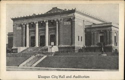 City Hall and Auditorium Waupun, WI Postcard Postcard Postcard