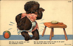 Black Baby Crying Black Americana Postcard Postcard Postcard