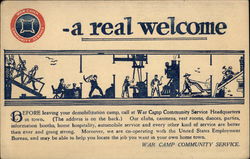 War Camp Community Service Postcard