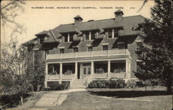 Nurses Home, Monson State Hospital Postcard