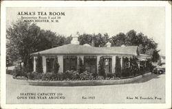 Alma's Tea Room Manchester, NH Postcard Postcard Postcard