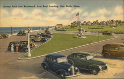 Ocean Park and Boulevard, from Boat Landing Oak Bluffs, MA Postcard Postcard Postcard