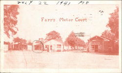 Farr's Motor Court Postcard