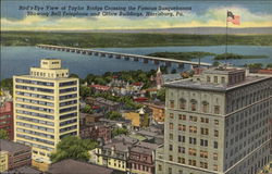 Bird's Eye View of Taylor Bridge Harrisburg, PA Postcard Postcard Postcard