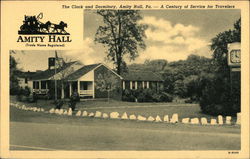 Amity Hall - The Clock and Dormitory - A Century of Service For Travelers Duncannon, PA Postcard Postcard Postcard