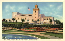 Zembo Mosque from Italian Gardens Postcard