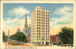 State Street Building from Capitol Postcard