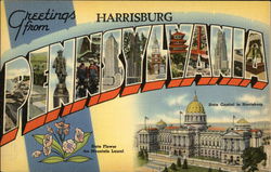 Greetings From Harrisburg Pennsylvania Postcard Postcard Postcard