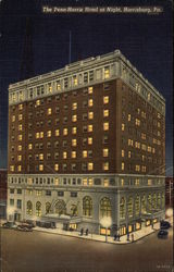 The Penn-Harris Hotel at Night Harrisburg, PA Postcard Postcard Postcard