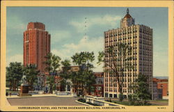 Harrisburger Hotel and Payne-Shoemaker Building Postcard