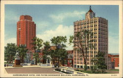 Harrisburger Hotel and Payne-Shoemaker Building Postcard