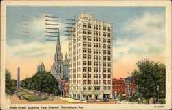 State Street Building from Capitol Harrisburg, PA Postcard Postcard Postcard