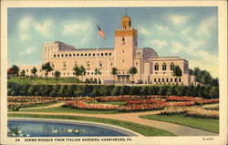 Zembo Mosque From Italian Gardens Postcard