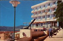 The "Mizpor" Hotel with a View of the "Davidka". Safad, Israel Middle East Postcard Postcard Postcard