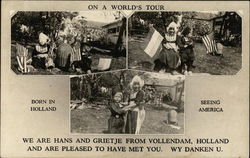 Dutch Children On A World's Tour Postcard