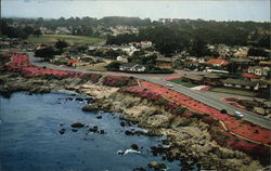 Aerial View of Town and Magic Carpet Pacific Grove, CA Postcard Postcard Postcard