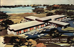 American Motor Lodge on Cedar Lake Sturbridge, MA Postcard Postcard Postcard