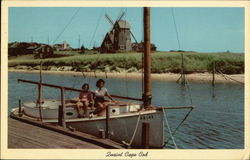 36- Herring River Scene, Cape Cod Postcard