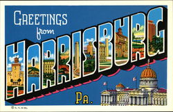 Greetings from Harrisburg, PA Pennsylvania Postcard Postcard Postcard