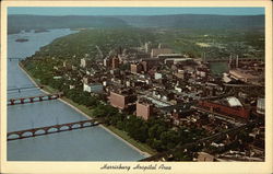 Aerial View of Hospital Area Harrisburg, PA Postcard Postcard Postcard