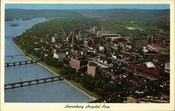 Aerial View of Hospital Area Harrisburg, PA Postcard Postcard Postcard