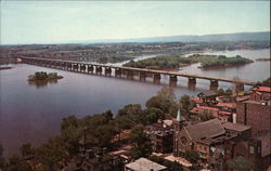 Susquehanna River from Presbyterian Apartments Harrisburg, PA Postcard Postcard Postcard