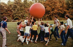 Campers Enjoy the 'Big Ball,' Mt. Lou-san Bible Camp Harrisburg, PA Postcard Postcard Postcard