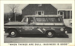 Arties Grinding Service Automobile Harrisburg, PA Postcard Postcard Postcard