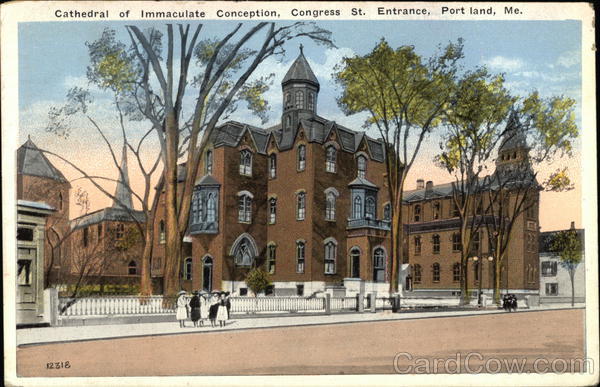 Cathedral of Immaculate Conception, Congress Street Entrance Portland ...