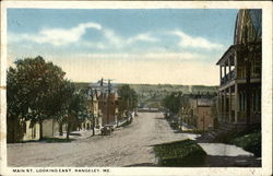 Main Street Looking East Rangeley, ME Postcard Postcard Postcard