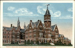 Danvers State Hospital, Female Wing and Administration Building Postcard