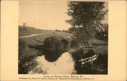 Scene on the Barton River Vermont Postcard Postcard Postcard