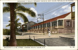 Broadway & 3rd Street, Looking South Postcard