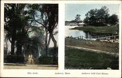 Elm Arch and Andover Golf Club House Postcard