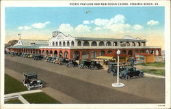 Picnic Pavillion and New Ocean Casino Postcard