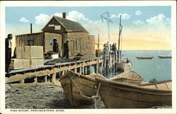 Fish Wharf Provincetown, MA Postcard Postcard Postcard