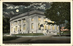 Federal Building, At Night Postcard