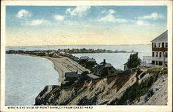 Bird's-Eye View of Point Shirley from Great Head Postcard