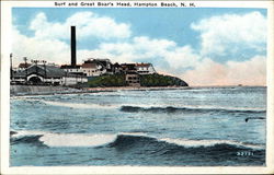 Surf and Great Boar's Head Hampton Beach, NH Postcard Postcard Postcard