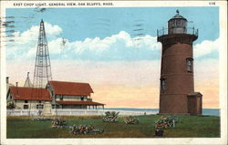 East Chop Light Oak Bluffs, MA Postcard Postcard Postcard