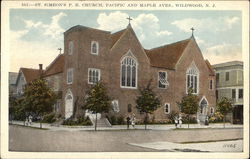 St. Simeon's P. E. Church, Pacific and Maple Aves. Wildwood, NJ Postcard Postcard Postcard