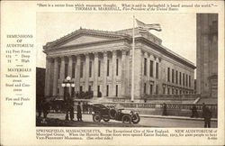 New Auditorium of Municipal Group Springfield, MA Postcard Postcard Postcard