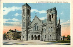 St. Patrick's Church and Rectory Erie, PA Postcard Postcard Postcard