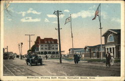 Boulevard Showing Bath House Postcard