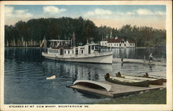 Steamer at Mt. View Wharf Mountainview, ME Postcard Postcard Postcard