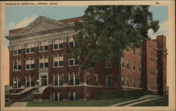 People's Hospital Akron, OH Postcard Postcard Postcard