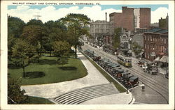 Walnut Street and Capitol Grounds Postcard